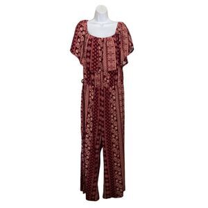 Boho Off The Shoulder Jumpsuit 2X 18 20